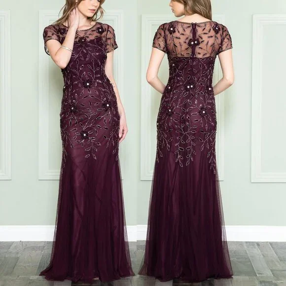 Boutique | Dresses | Eggplant Purple Sequin Floral Chiffon Formal Wedding Evening Dress 6 | Poshmark Boutique | Dresses | Eggplant Purple Sequin Floral Chiffon Formal Wedding Evening Dress 6 | Poshmark